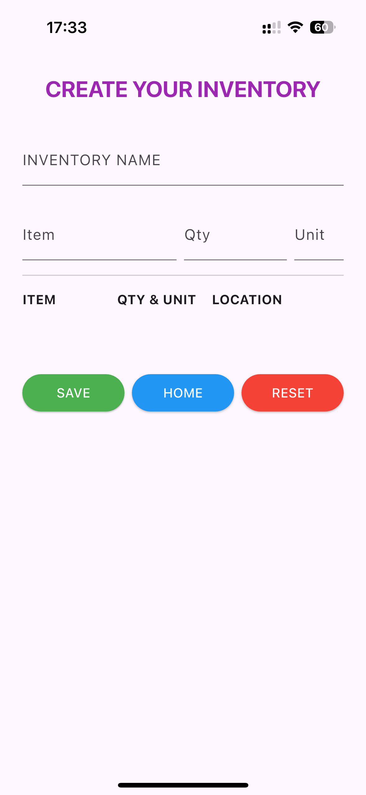 Kitchen Inventory Screenshot 2